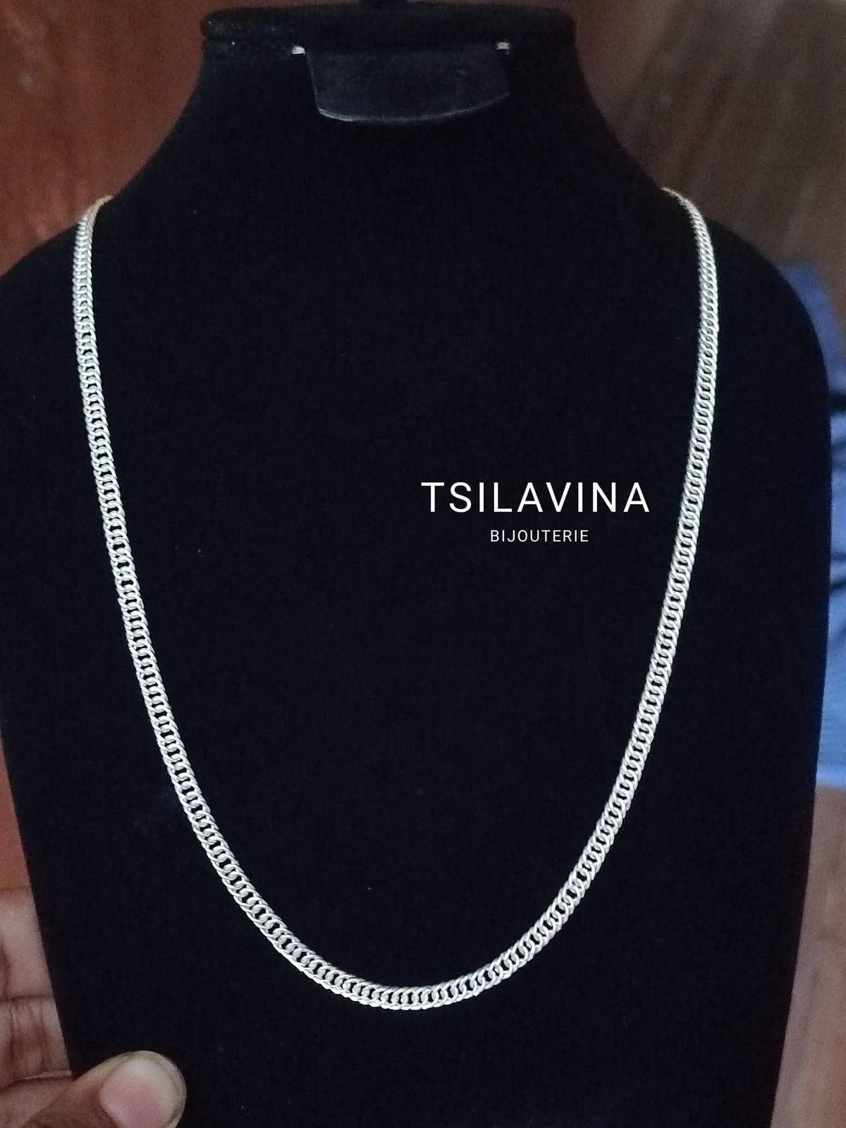 Collier double gourmette